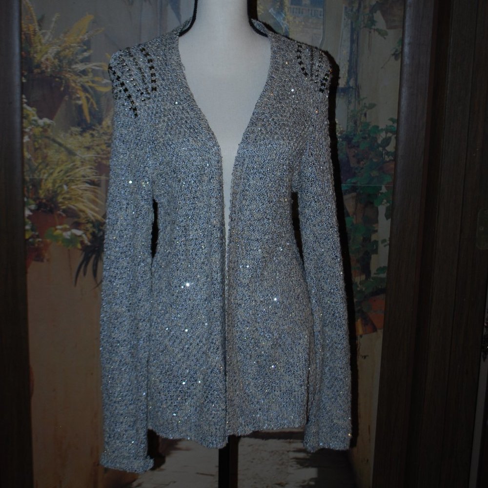 ***SALE*** - Studio Y Sparkly Open Front Sweater - XL